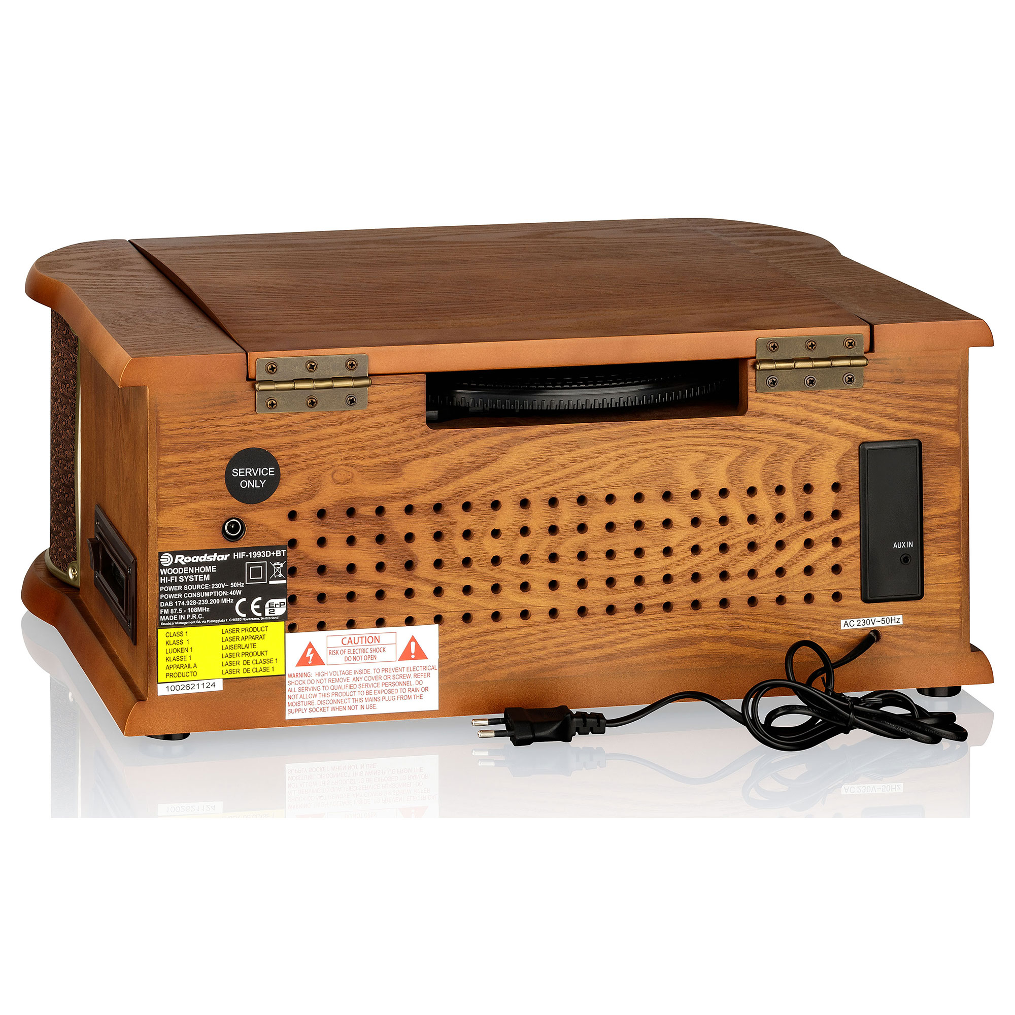 HIF-1993 DAB+, D+BT Holzfarben /DAB+ /FM, Bluetooth, ROADSTAR Radio, DAB+ DAB