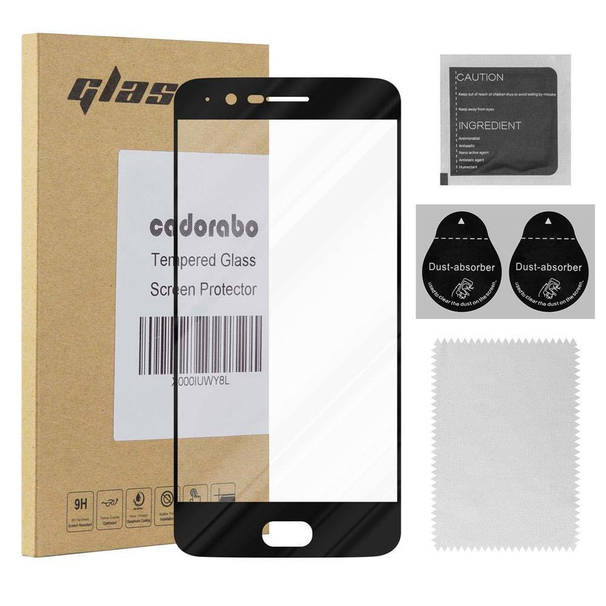 Schutzglas voll 5) kelebend OnePlus Schutzfolie(für CADORABO