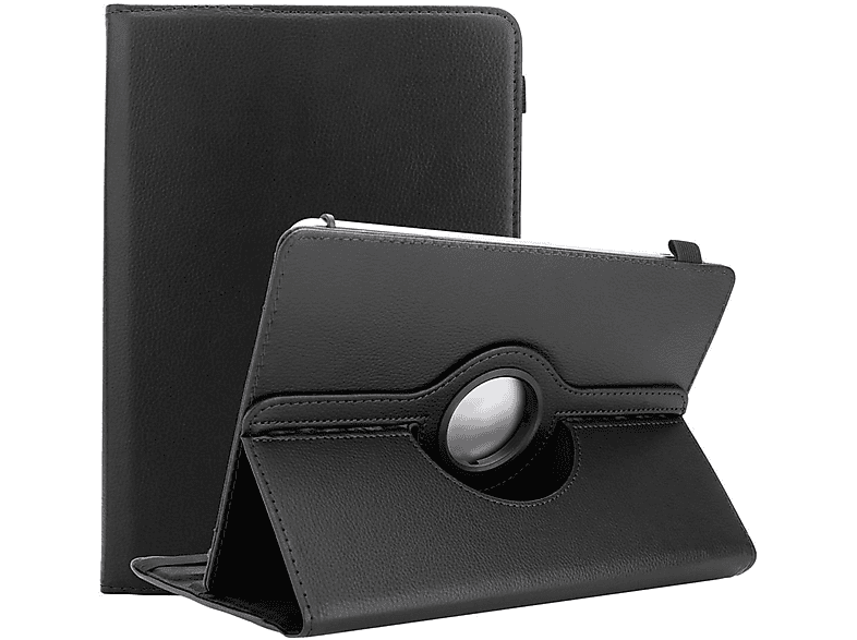 Trekstor Hülle Tablet SCHWARZ CADORABO Wake Hülle für Tablet Kunstleder, Book Backcover Up) (KEIN mit Gummi