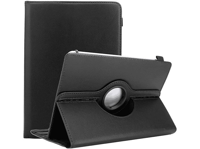 CADORABO Tablet Hülle 360 Grad Schutz Tablethülle Backcover für Sony Kunstleder, SCHWARZ