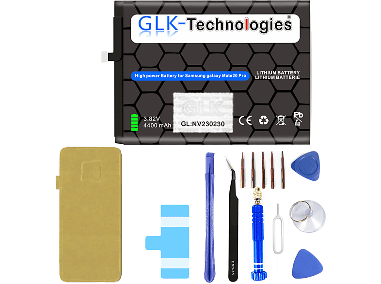 GLK-TECHNOLOGIES Ersatz Akku für Huawei Mate 20 PRO / P30 PRO HB486486ECW 4400mAh  inkl. Werkzeug Set Lithium-Ionen-Akku Ersatz Akku
