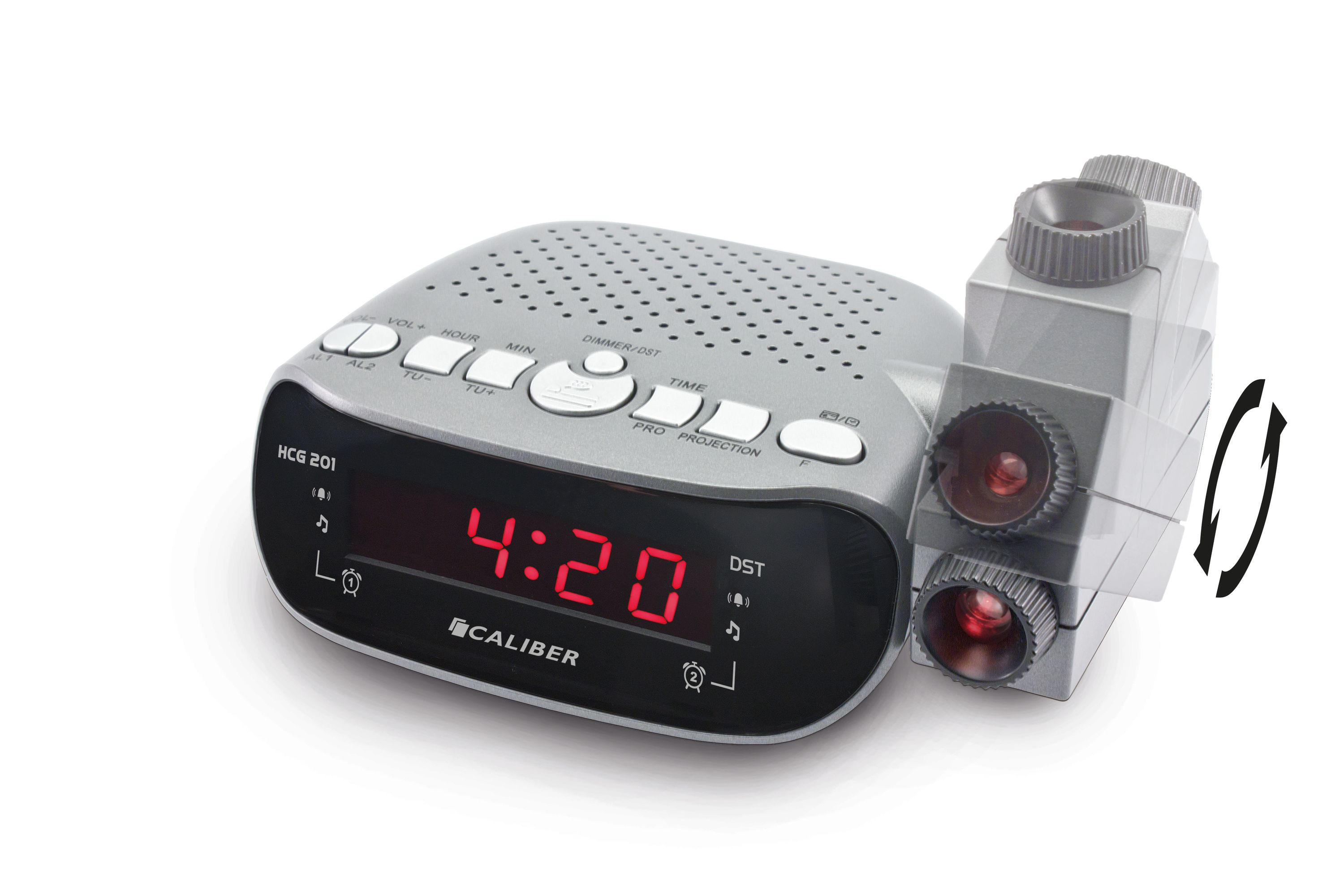 CALIBER HCG201 Radio-Uhr, Bluetooth, FM, Grau