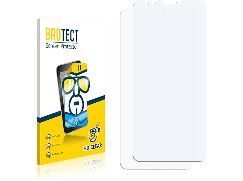 BROTECT 2x klare Huawei Y7 2018) Schutzfolie(für Pro