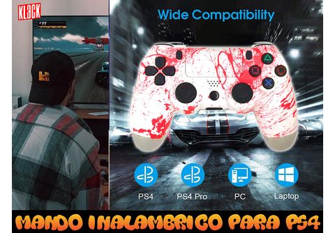 Mando Inalambrico PS4 Compatible con Play Station 4 Doubleshock Klack®  Calavera Azul PKLACKS4 – Klack Europe