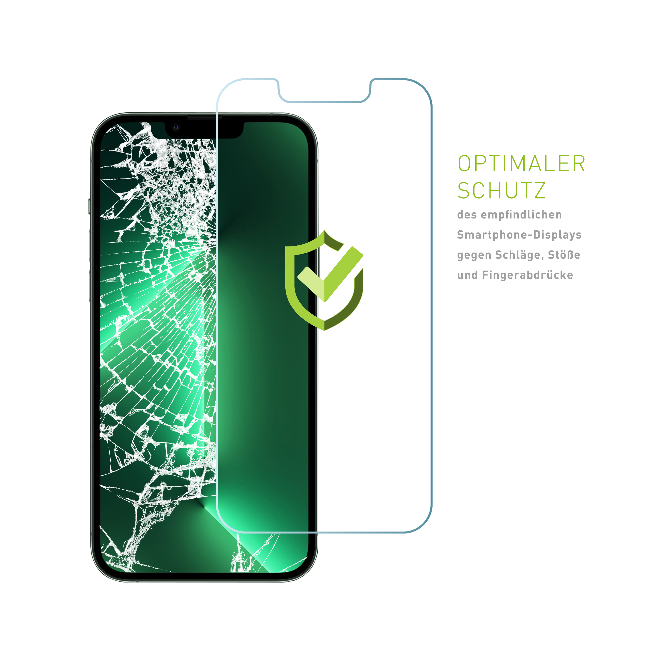 Display Glass glass(für protective KMP iPhone 13 Pro Smart 13/13Pro 13 iPhone / Transp. (6,1\
