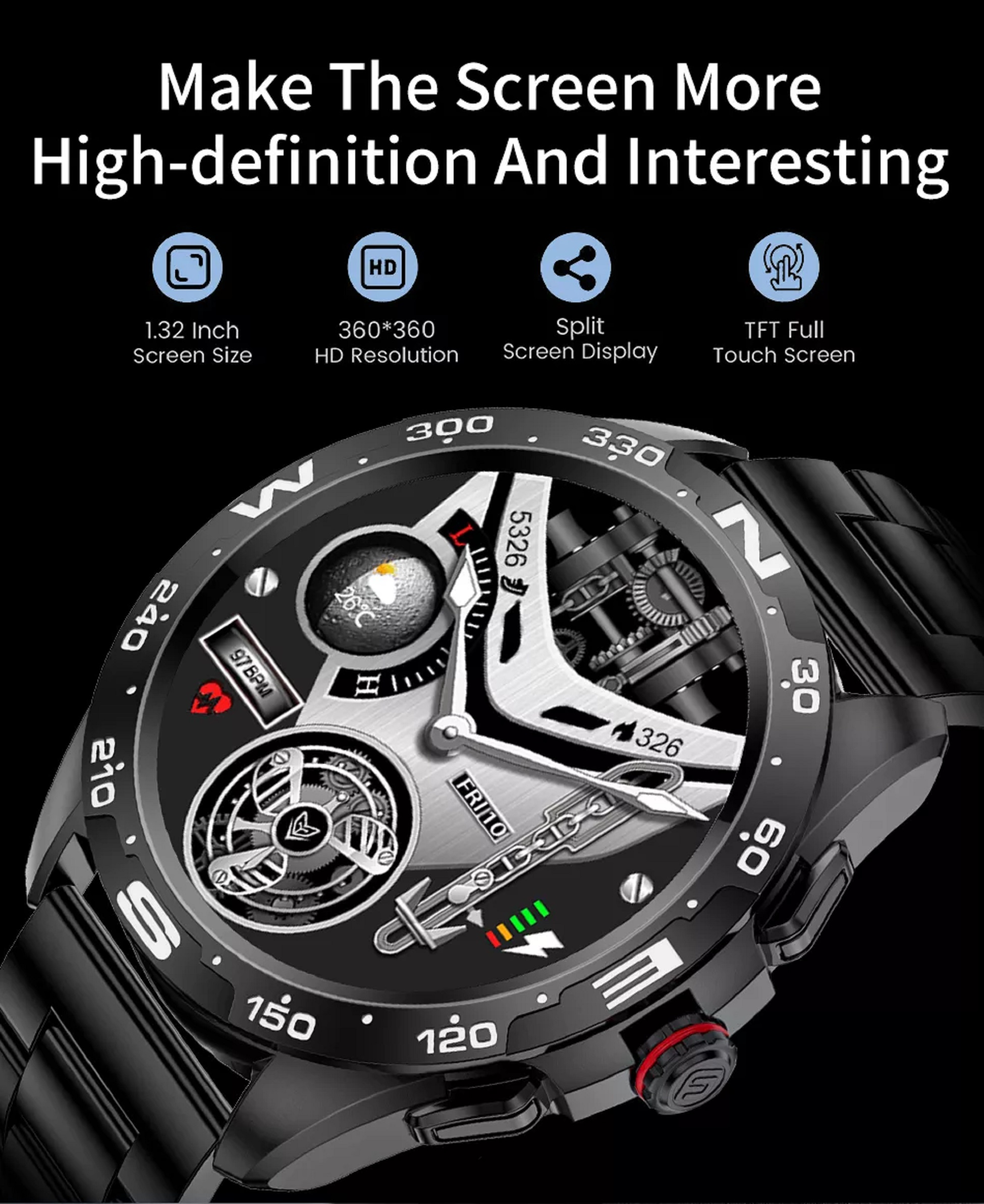 LIGE BW0327B Smartwatch Silicone, Silver