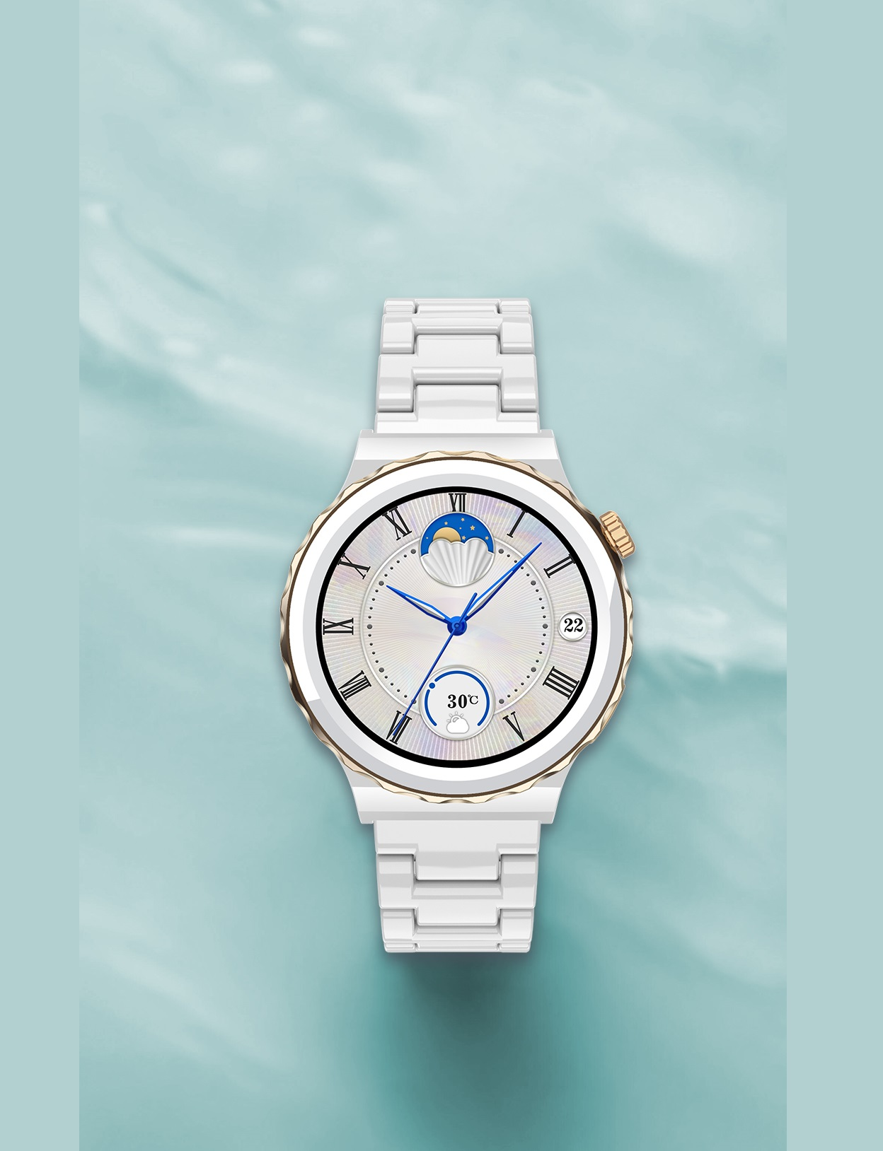 BLUE CHILLI E23 Smartwatch Silicone, Silver