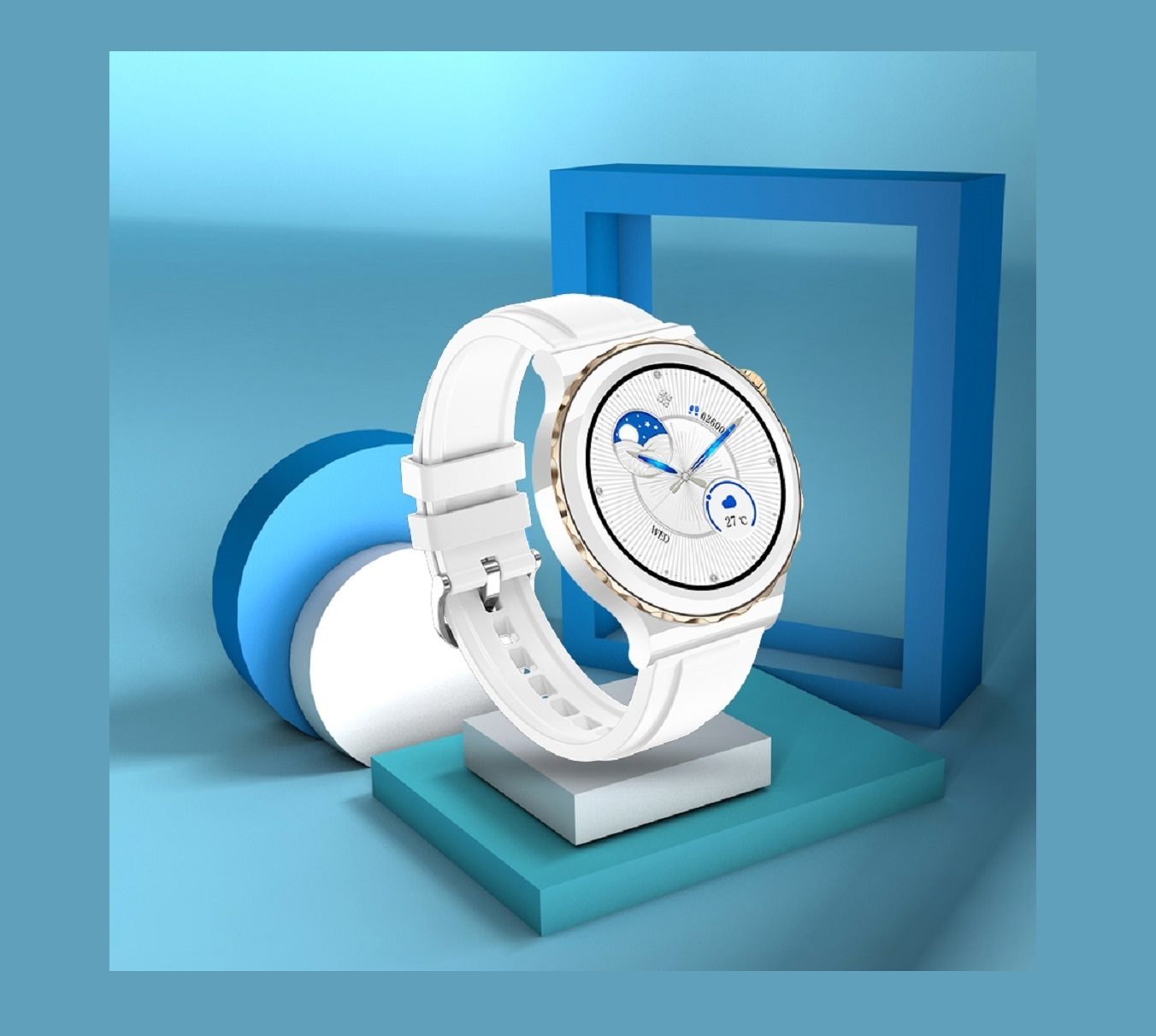 BLUE CHILLI E23 Smartwatch Silicone, Silver