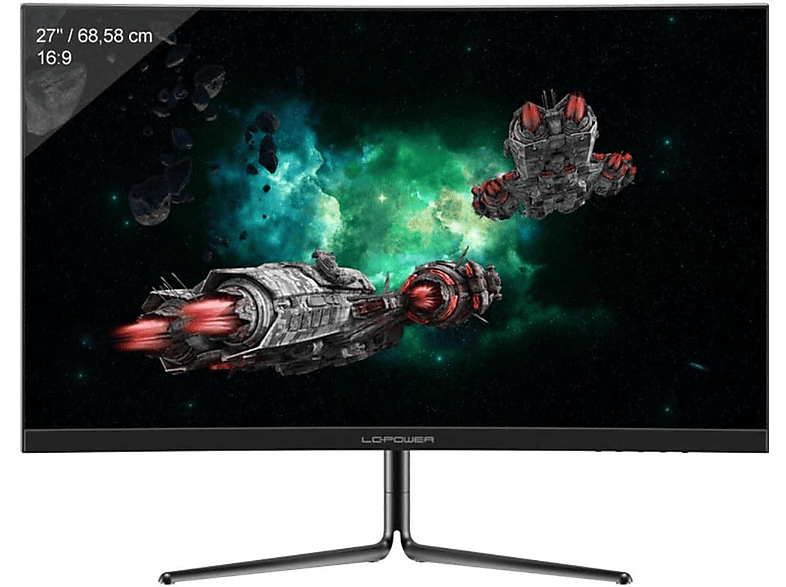 LC POWER LC-M27-FHD-165-C-V2 Hz , 165 Monitor, 27 165 (1 Full-HD Gaming-Monitor Zoll nativ) , ms Reaktionszeit Hz