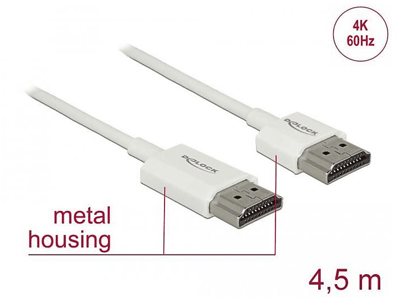 85139 HDMI Kabel, DELOCK Weiß