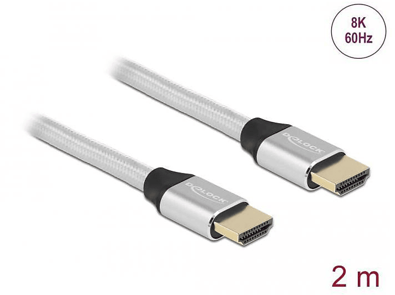 DELOCK 85367 HDMI Kabel, Silber | HDMI Kabel