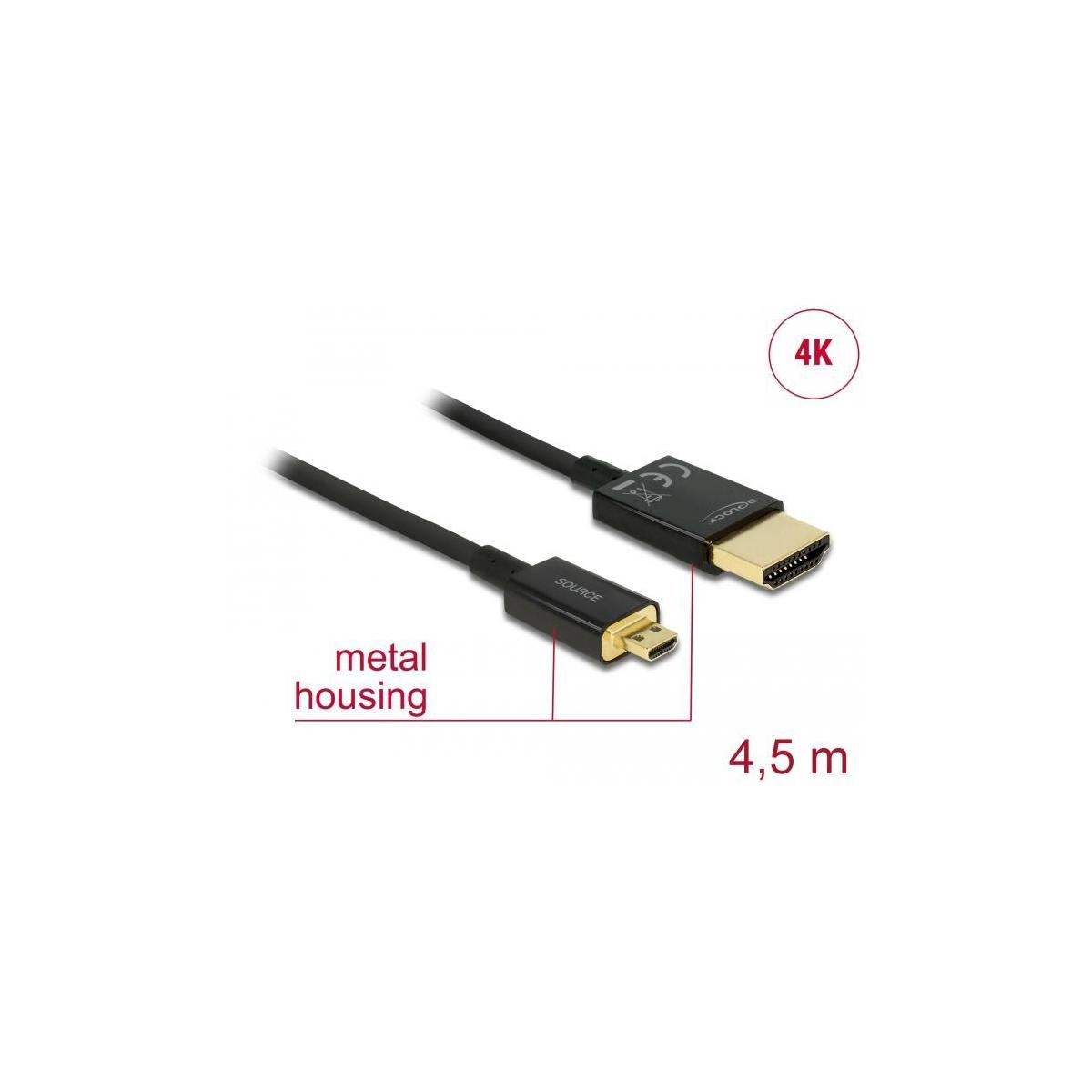DELOCK 84785 HDMI Kabel, Schwarz