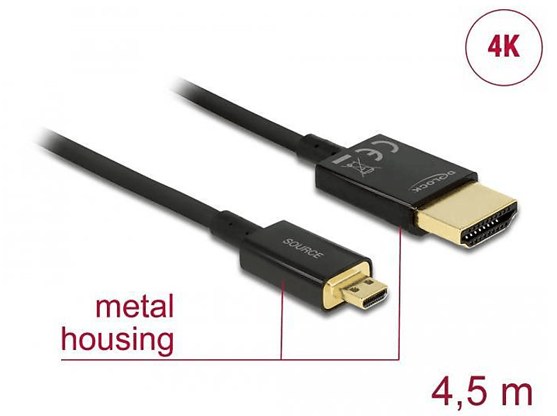 DELOCK 84785 HDMI Kabel, Schwarz
