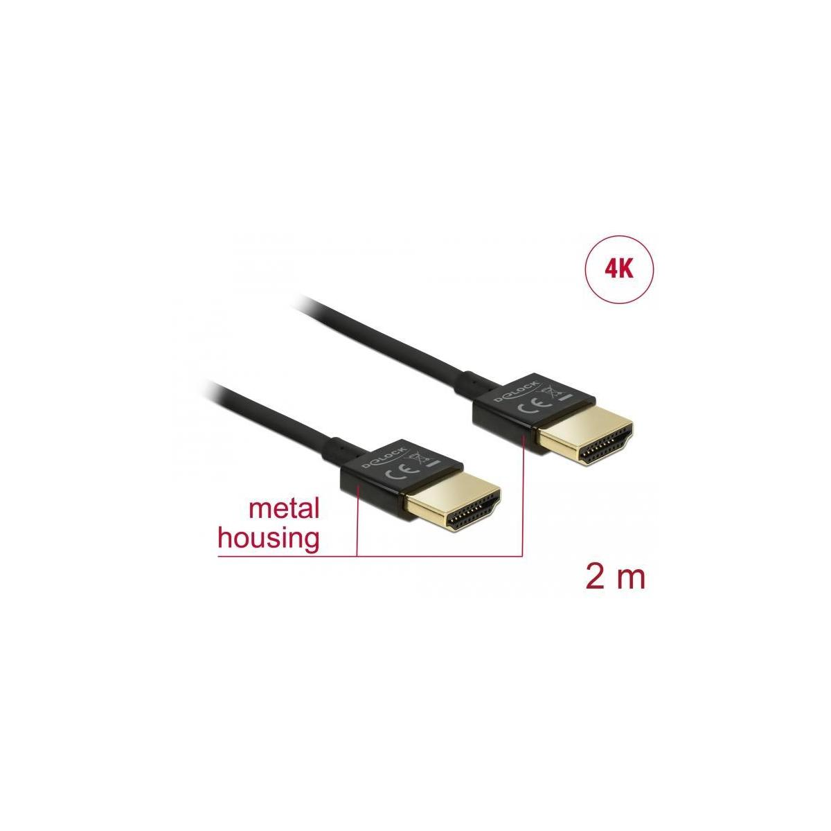 DELOCK Kabel, 84773 HDMI Schwarz