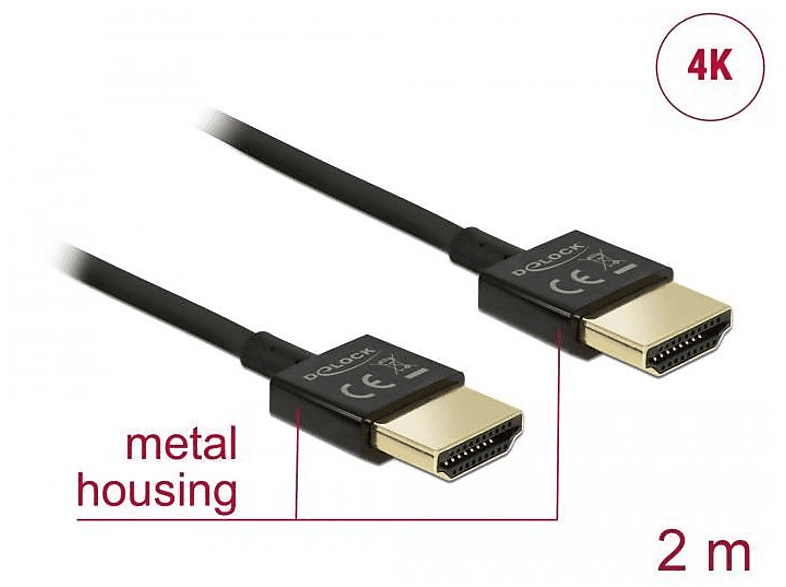 DELOCK 84773 HDMI Kabel, Schwarz