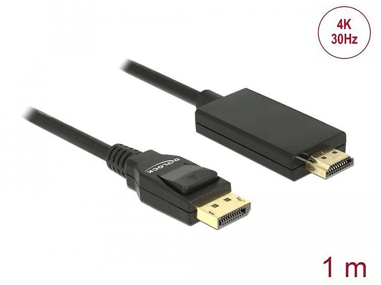 DELOCK 85316 Kabel, Schwarz - Display Port