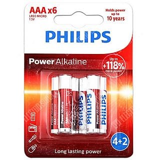 Pilas AAA - PHILIPS LR03P6BP/10