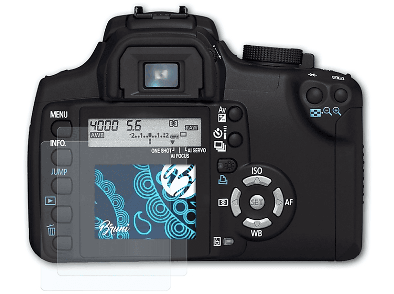 BRUNI 2x Basics-Clear Schutzfolie(für Canon EOS 350D)