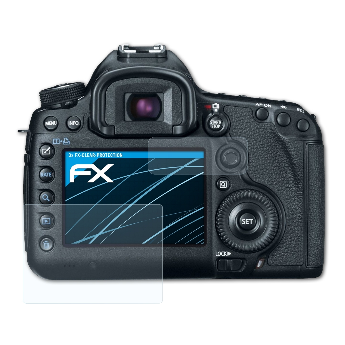 ATFOLIX 3x FX-Clear Displayschutz(für Canon 5D) EOS