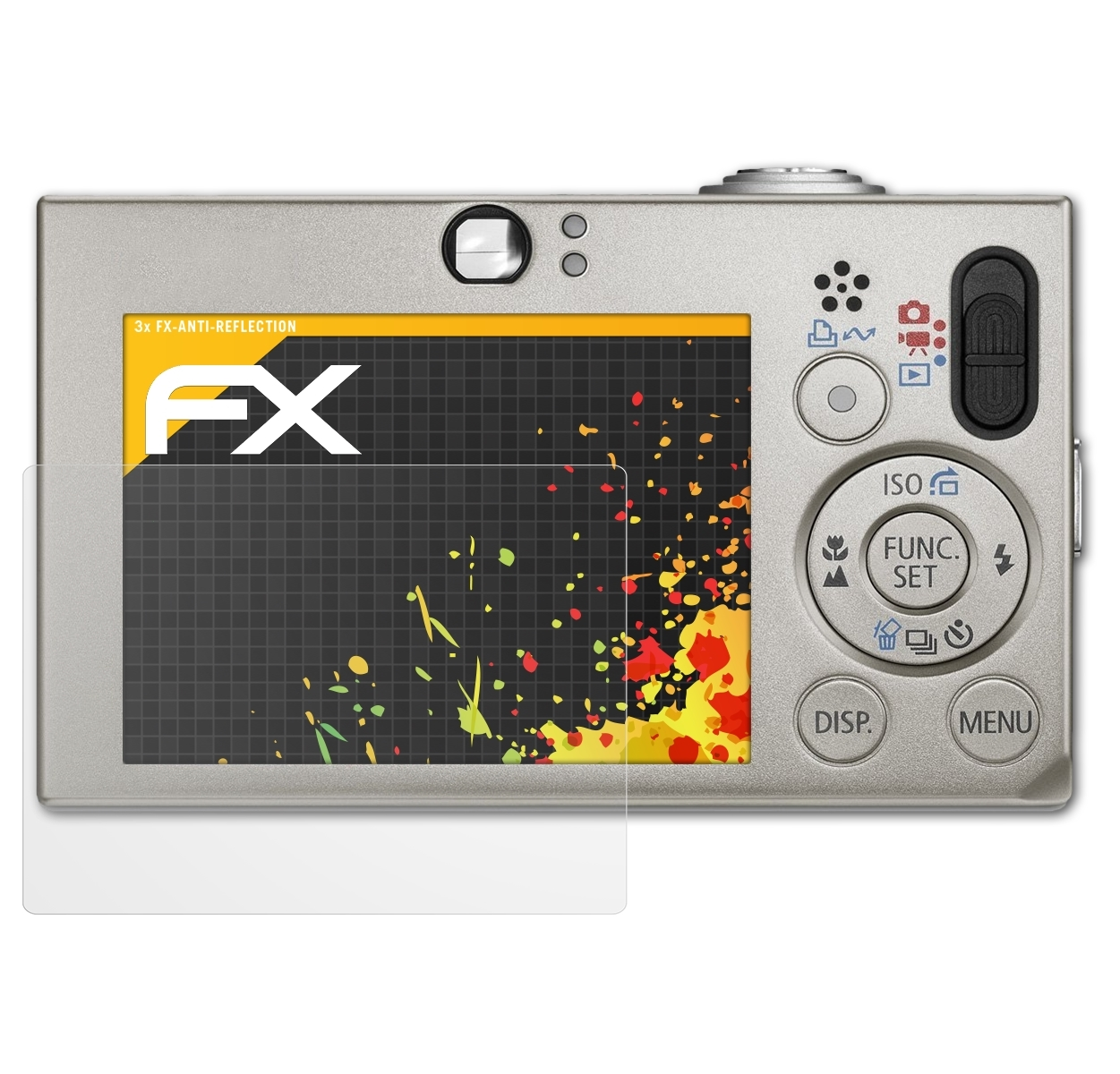 70) Canon ATFOLIX IXUS 3x Displayschutz(für FX-Antireflex Digital