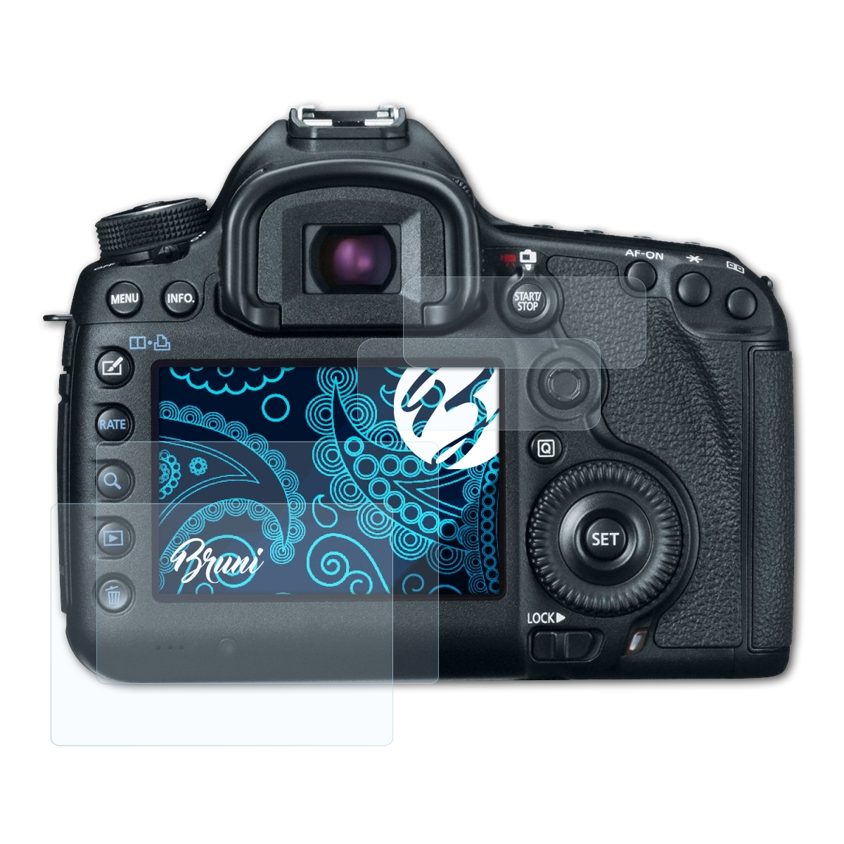 BRUNI 2x Basics-Clear Schutzfolie(für 5D) Canon EOS