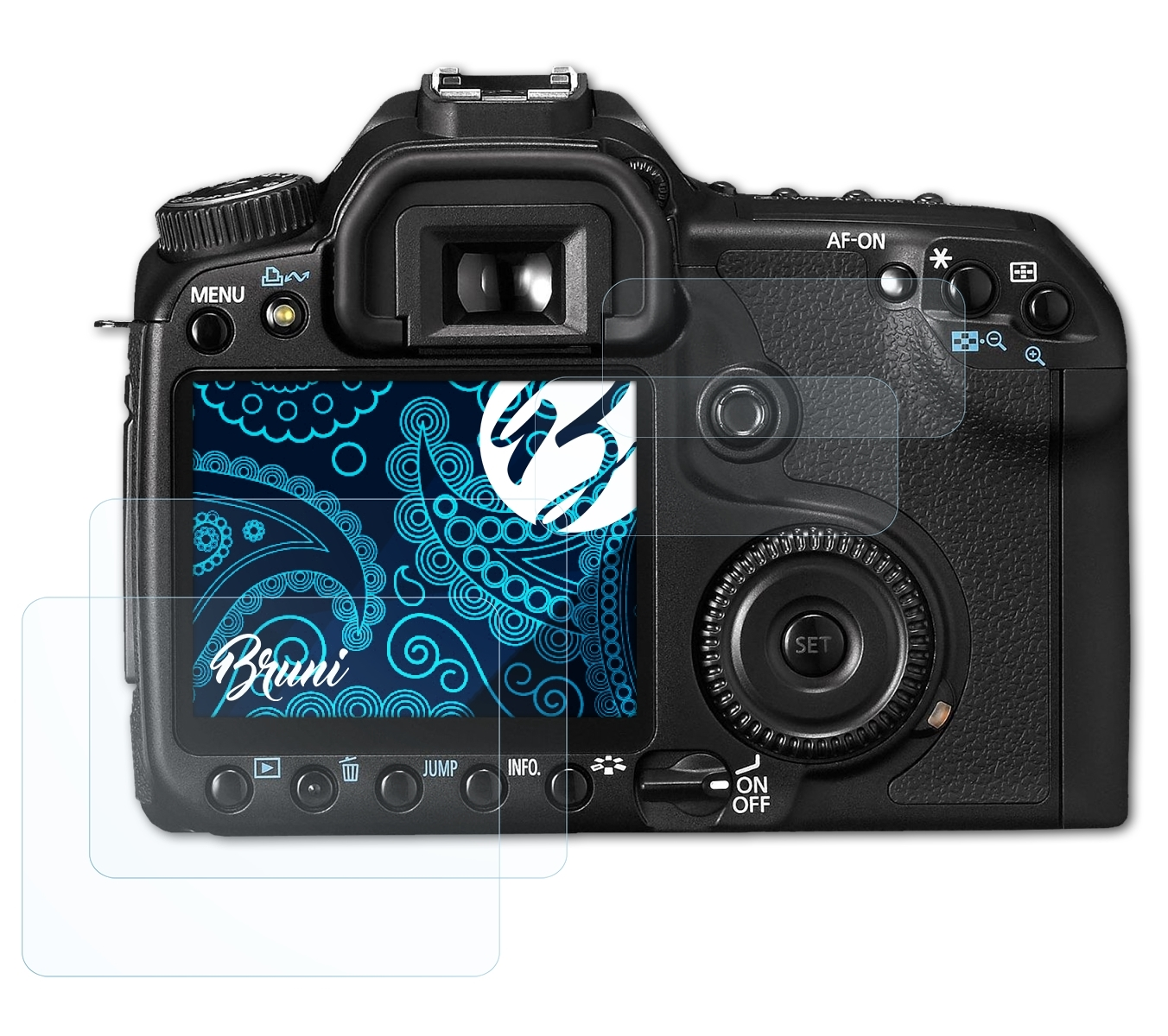 BRUNI 2x Basics-Clear Schutzfolie(für Canon 30D) EOS