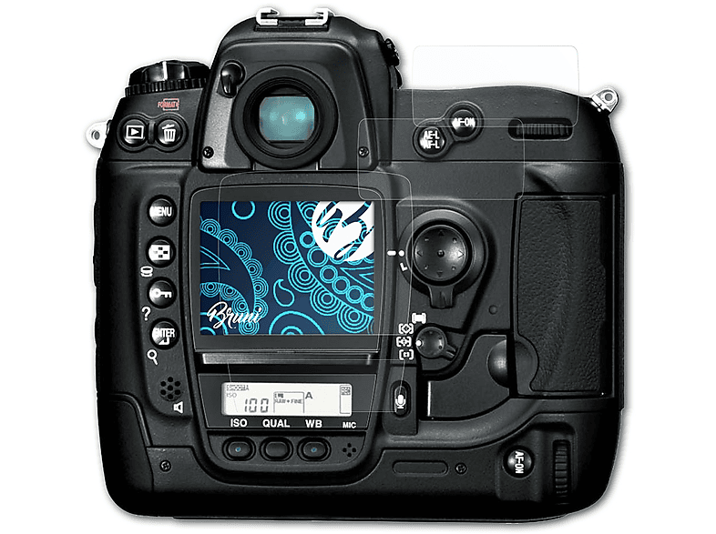 BRUNI 2x Basics-Clear Nikon Schutzfolie(für D2X)