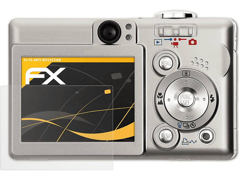 Displayschutz(für 3x Canon 40) ATFOLIX FX-Antireflex Digital IXUS