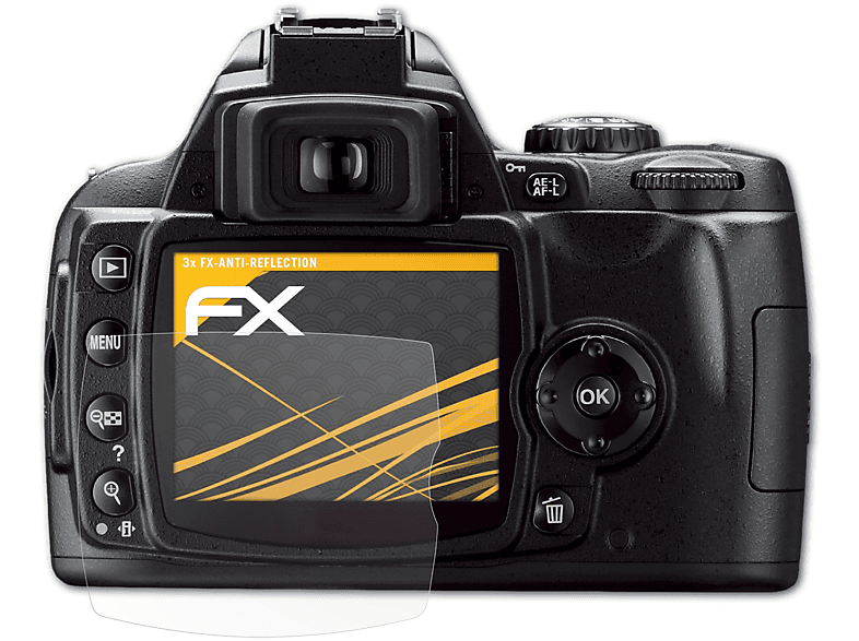 ATFOLIX 3x D40X) Displayschutz(für Nikon FX-Antireflex