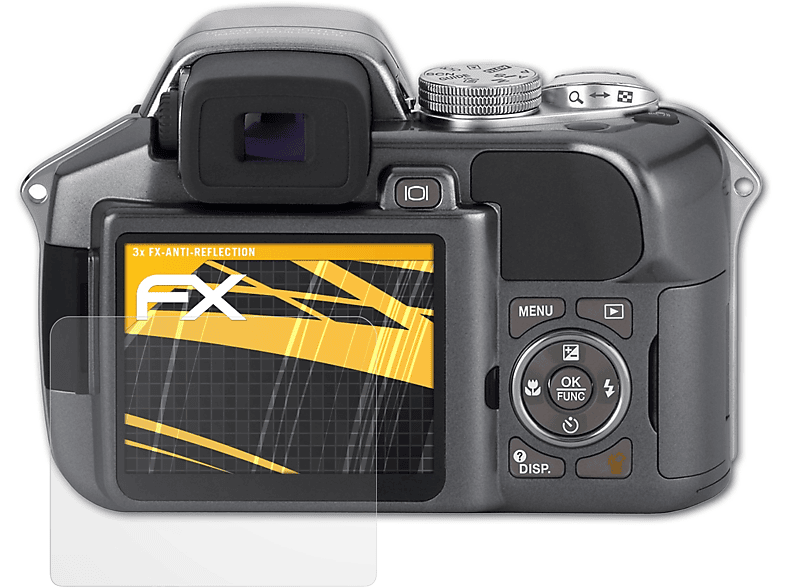 ATFOLIX 3x FX-Antireflex Displayschutz(für Olympus SP-550 UZ) | Kamera Schutzfolie
