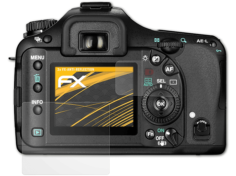 ATFOLIX K10D) FX-Antireflex 3x Displayschutz(für Pentax