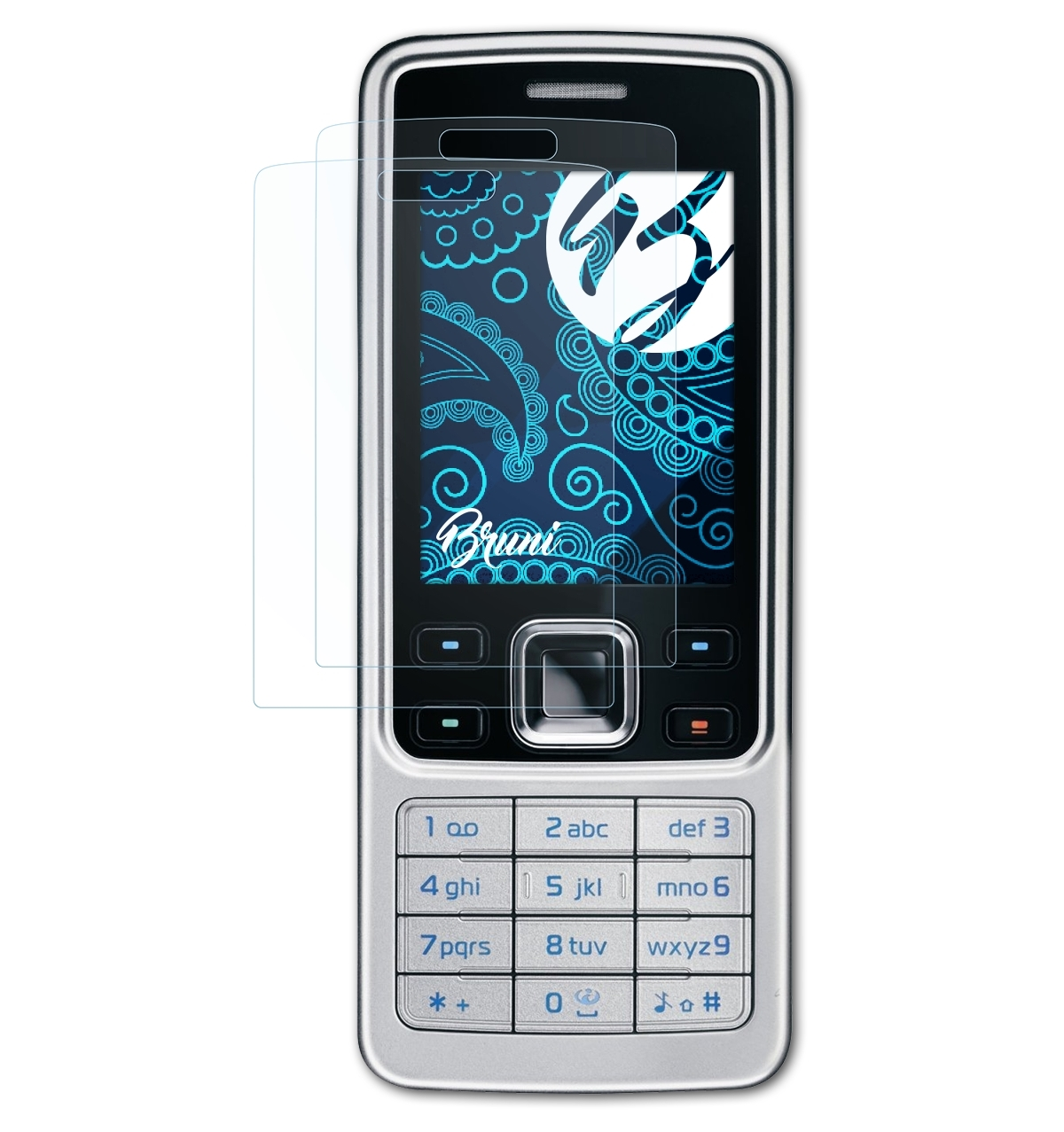 BRUNI 2x Basics-Clear Schutzfolie(für 6300) Nokia