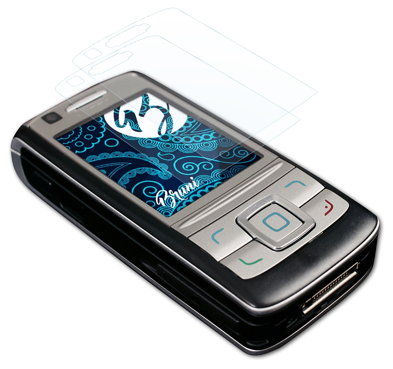 BRUNI 2x 6280) Schutzfolie(für Basics-Clear Nokia