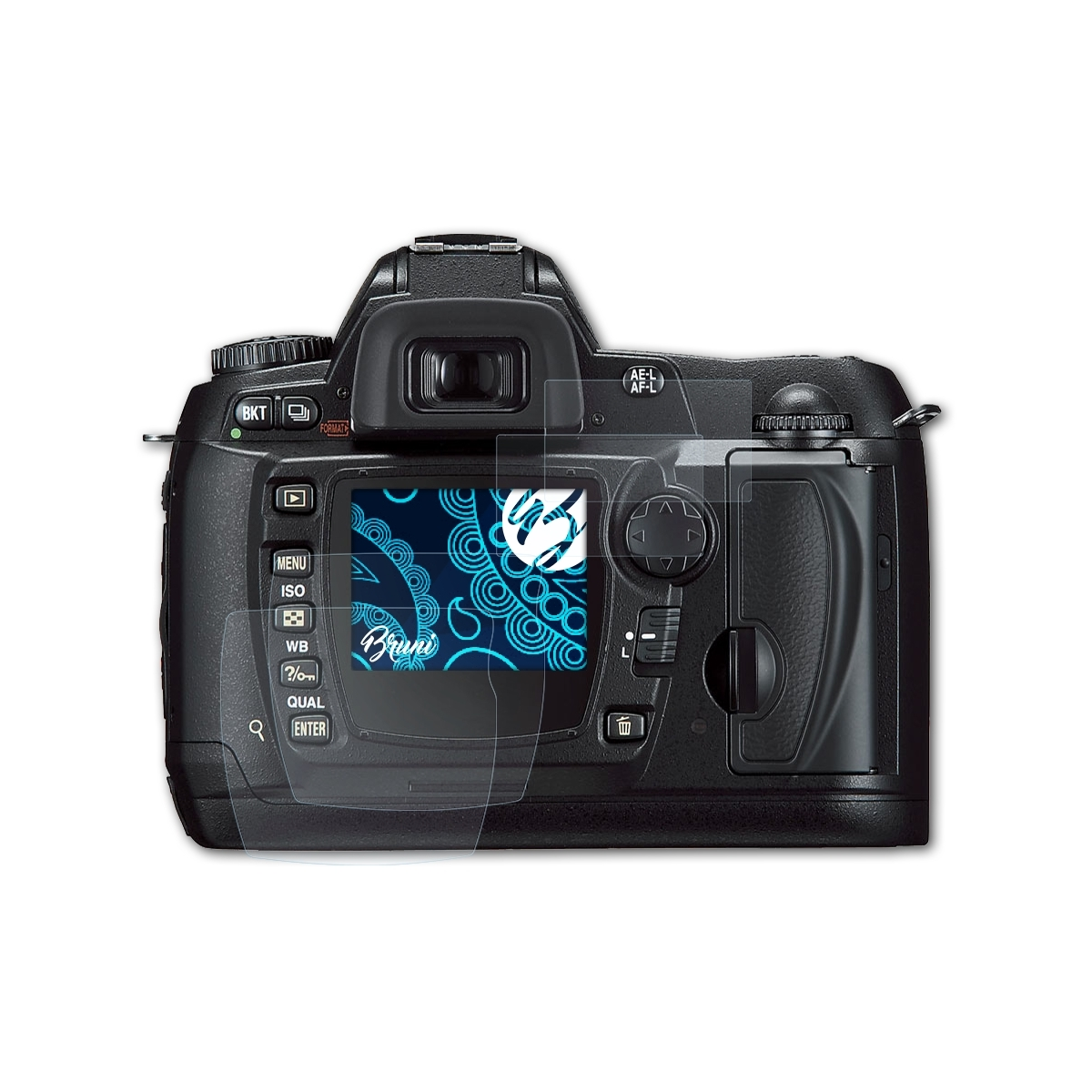 BRUNI 2x D70s) Basics-Clear Nikon Schutzfolie(für