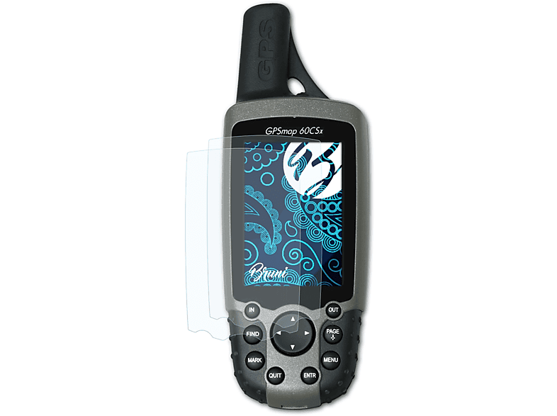 BRUNI 2x Garmin Basics-Clear Schutzfolie(für GPSMap 60CSX)