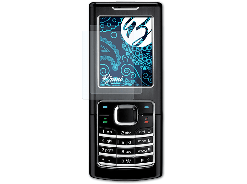 BRUNI 2x Basics-Clear Schutzfolie(für Nokia 6500 Classic)