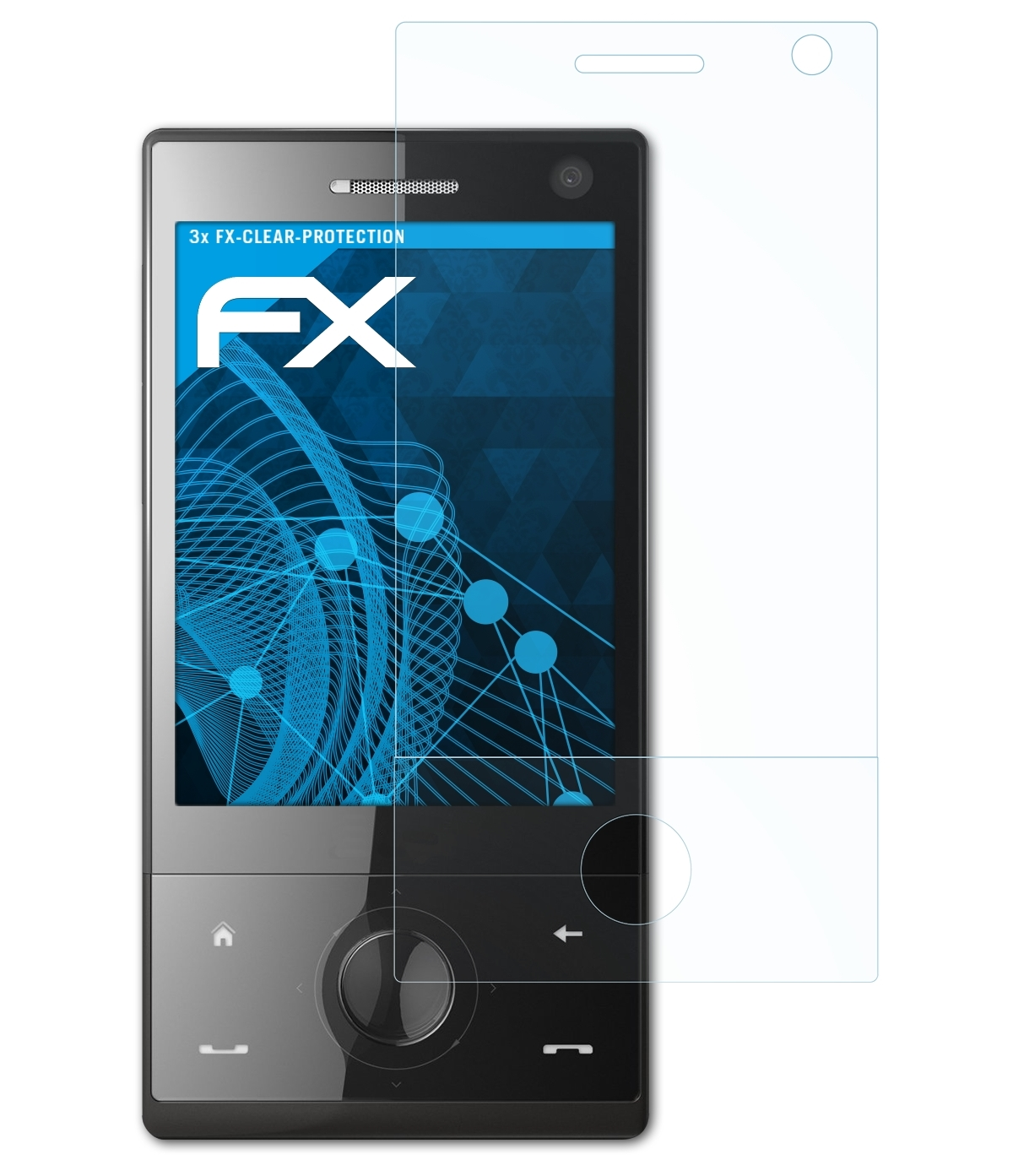 ATFOLIX 3x FX-Clear Touch-Diamond P3700) HTC Displayschutz(für