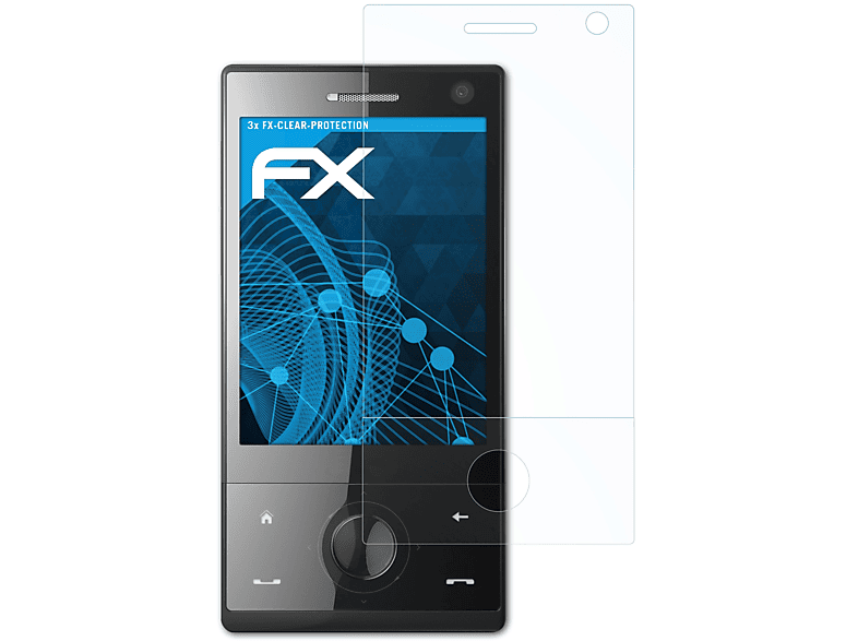 ATFOLIX 3x FX-Clear Touch-Diamond P3700) HTC Displayschutz(für