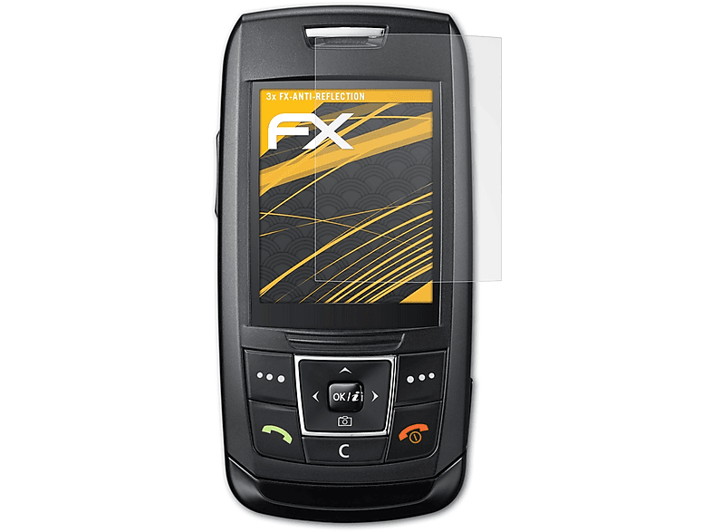 3x ATFOLIX SGH-E250) Displayschutz(für Samsung FX-Antireflex