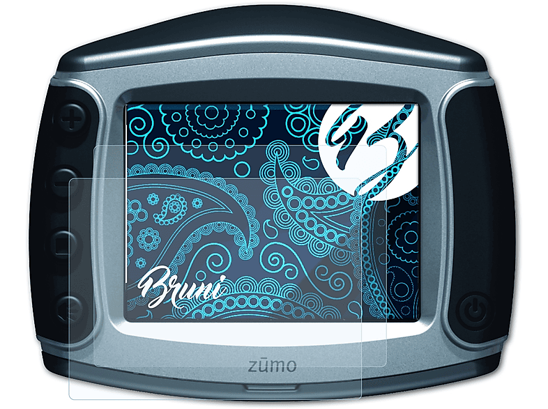 BRUNI 2x Basics-Clear Schutzfolie(für Garmin Zumo 500 deluxe)