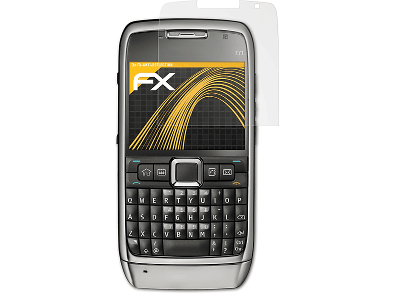 Displayschutz(für ATFOLIX 3x Nokia FX-Antireflex E71)
