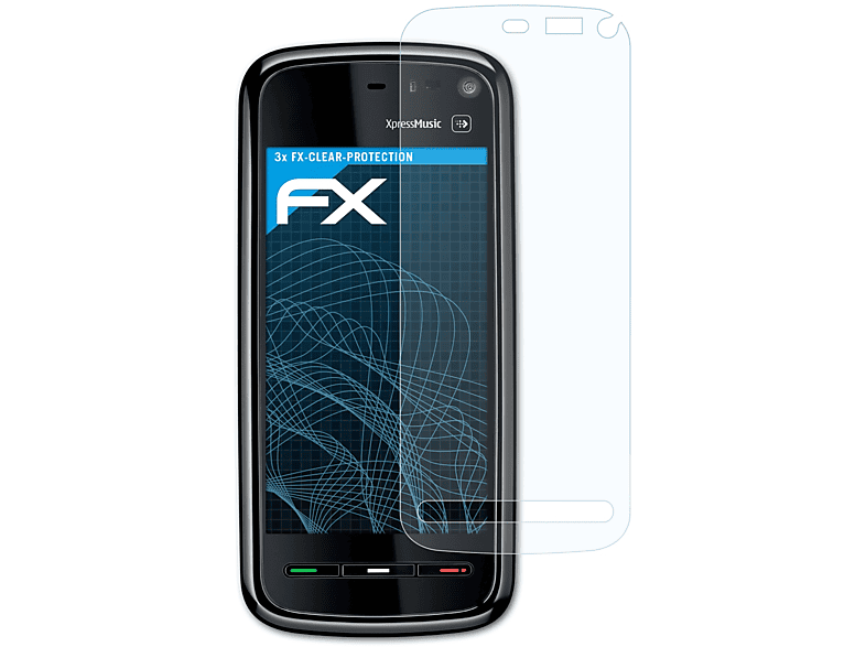 ATFOLIX 3x XpressMusic) FX-Clear 5800 Displayschutz(für Nokia