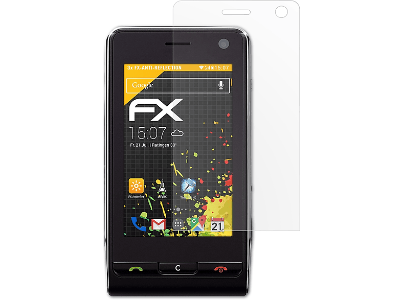 ATFOLIX 3x FX-Antireflex Displayschutz(für LG Viewty (KU990))