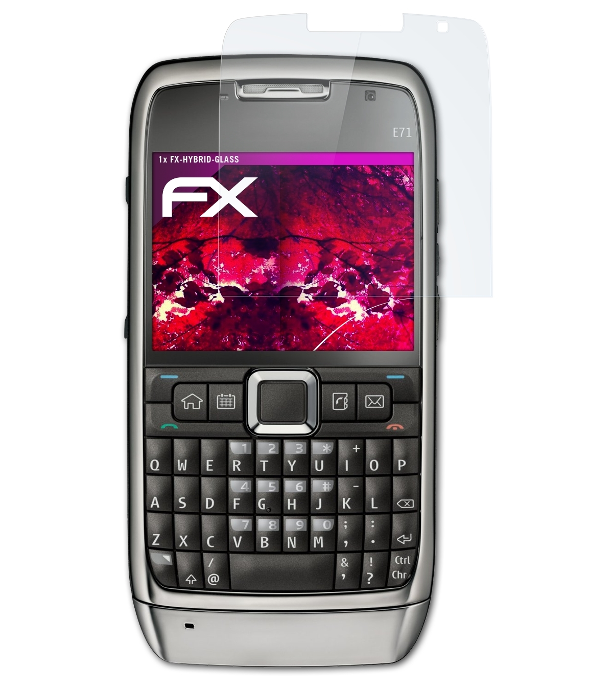 ATFOLIX FX-Hybrid-Glass Schutzglas(für Nokia E71)