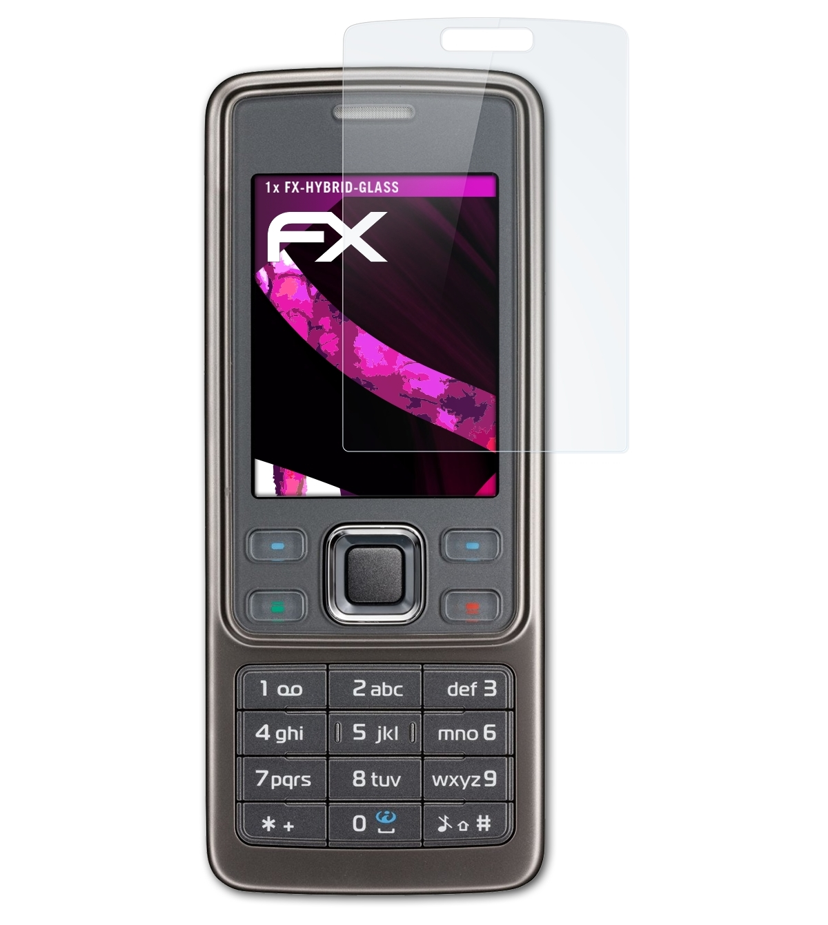 ATFOLIX FX-Hybrid-Glass Schutzglas(für Nokia 6300i)