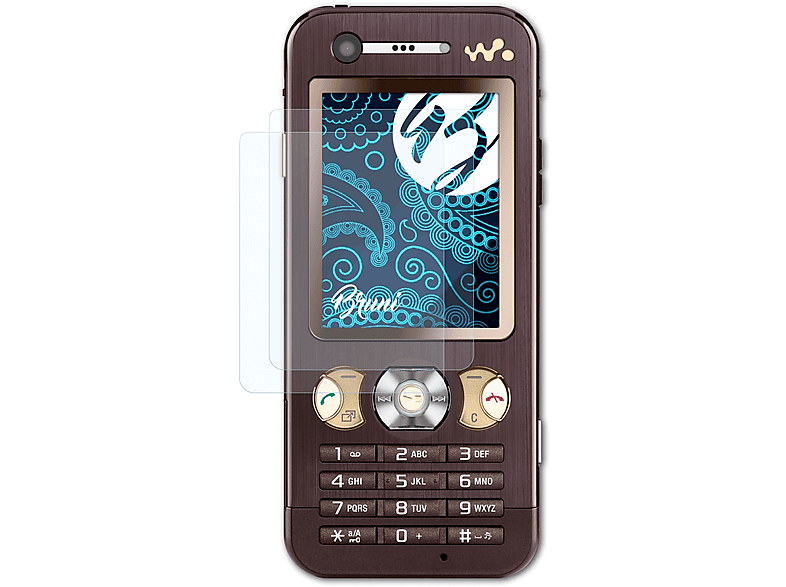 W890i) BRUNI 2x Schutzfolie(für Basics-Clear Sony-Ericsson