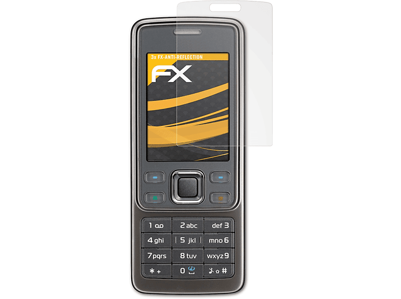 ATFOLIX 3x FX-Antireflex Displayschutz(für Nokia 6300i)