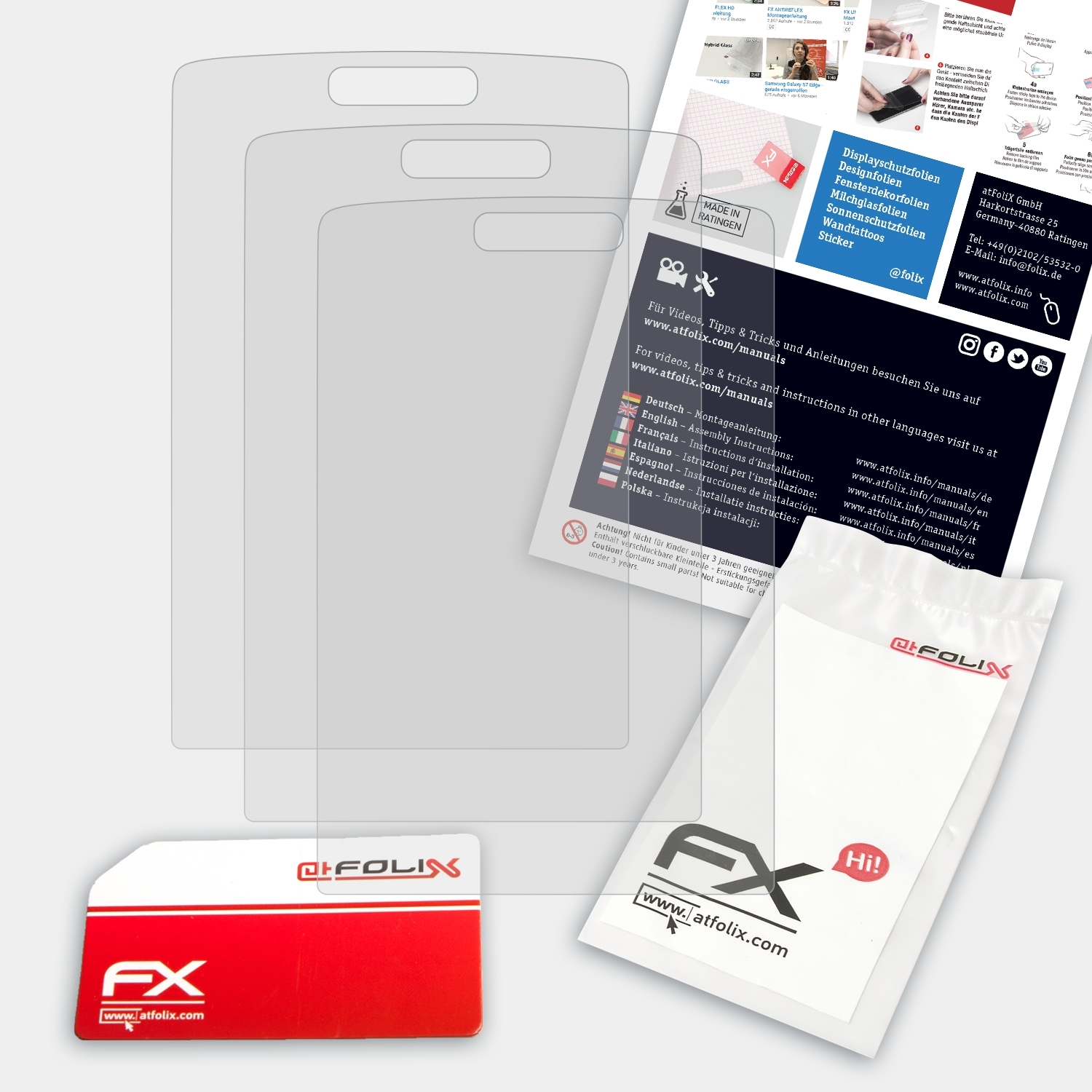 ATFOLIX 3x FX-Antireflex 6300i) Nokia Displayschutz(für