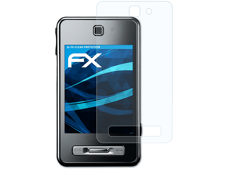 SGH-F480 FX-Clear TOUCHWiZ) Displayschutz(für 3x Samsung ATFOLIX