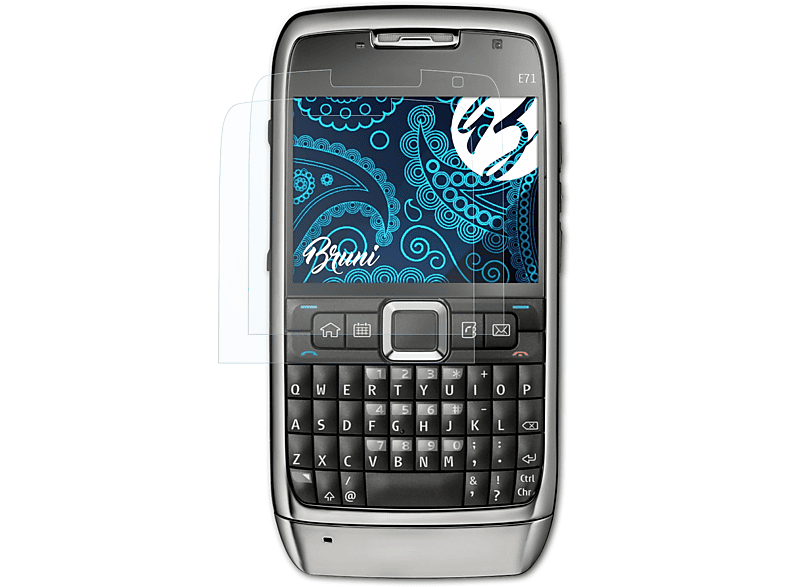 BRUNI 2x Basics-Clear Nokia Schutzfolie(für E71)